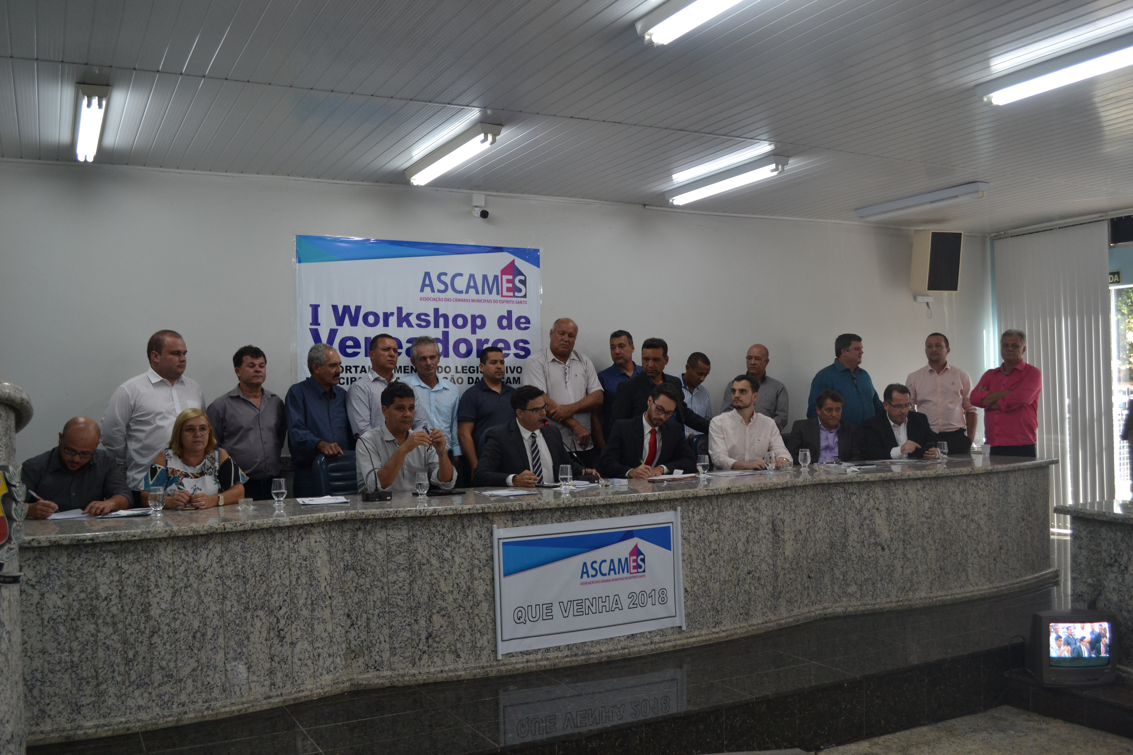 Workshop da Ascames reúne vereadores de várias regiões do Estado na Câmara de Nova Venécia
