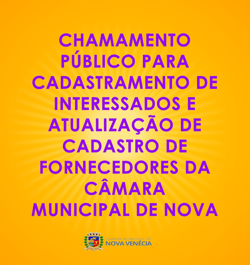 CHAMAMENTO PÚBLICO